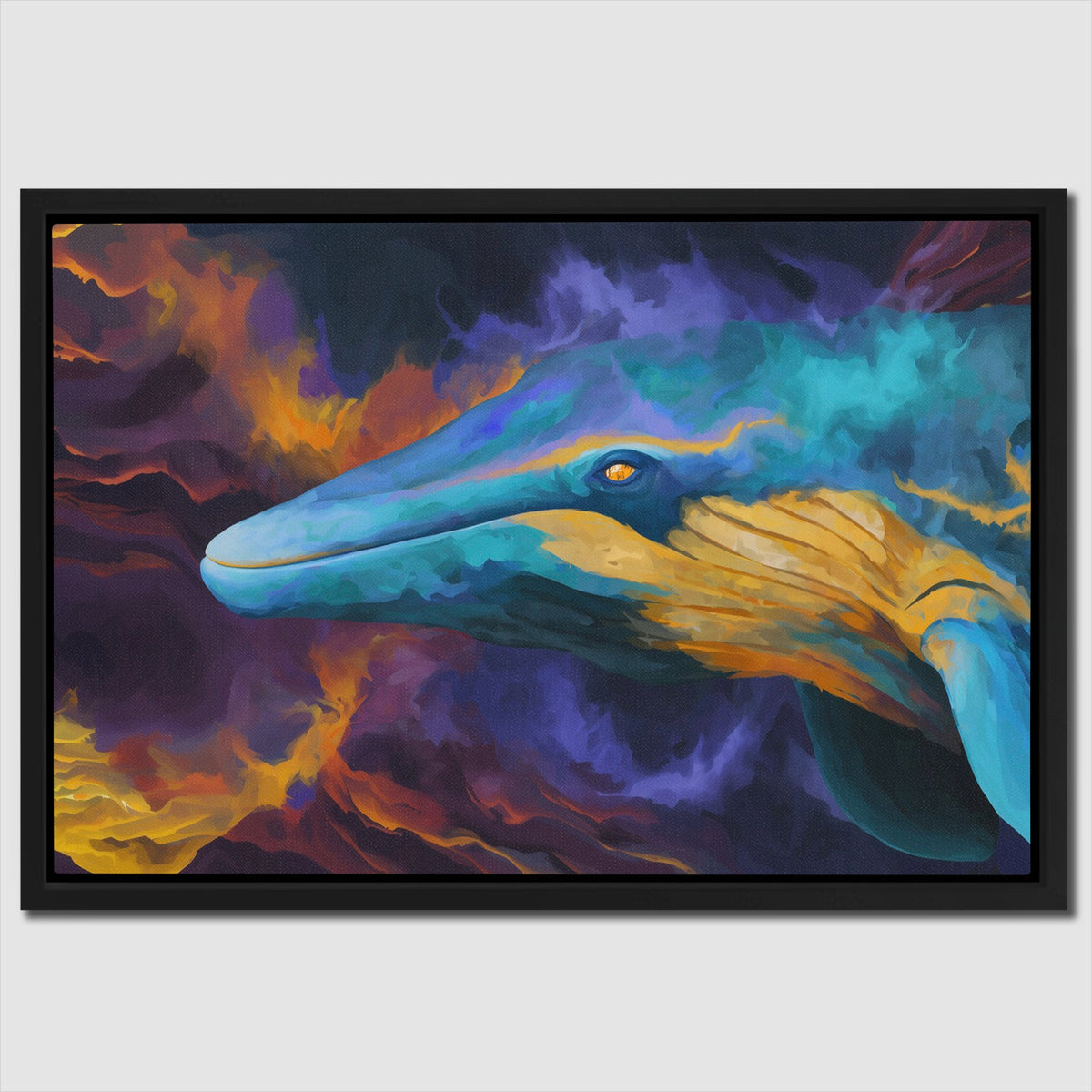 Cosmic Whale Drift - Luxury Wall Art