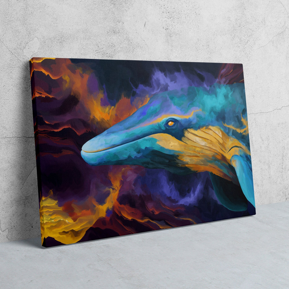 Cosmic Whale Drift - Luxury Wall Art
