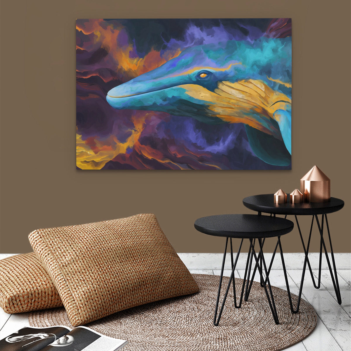 Cosmic Whale Drift - Luxury Wall Art