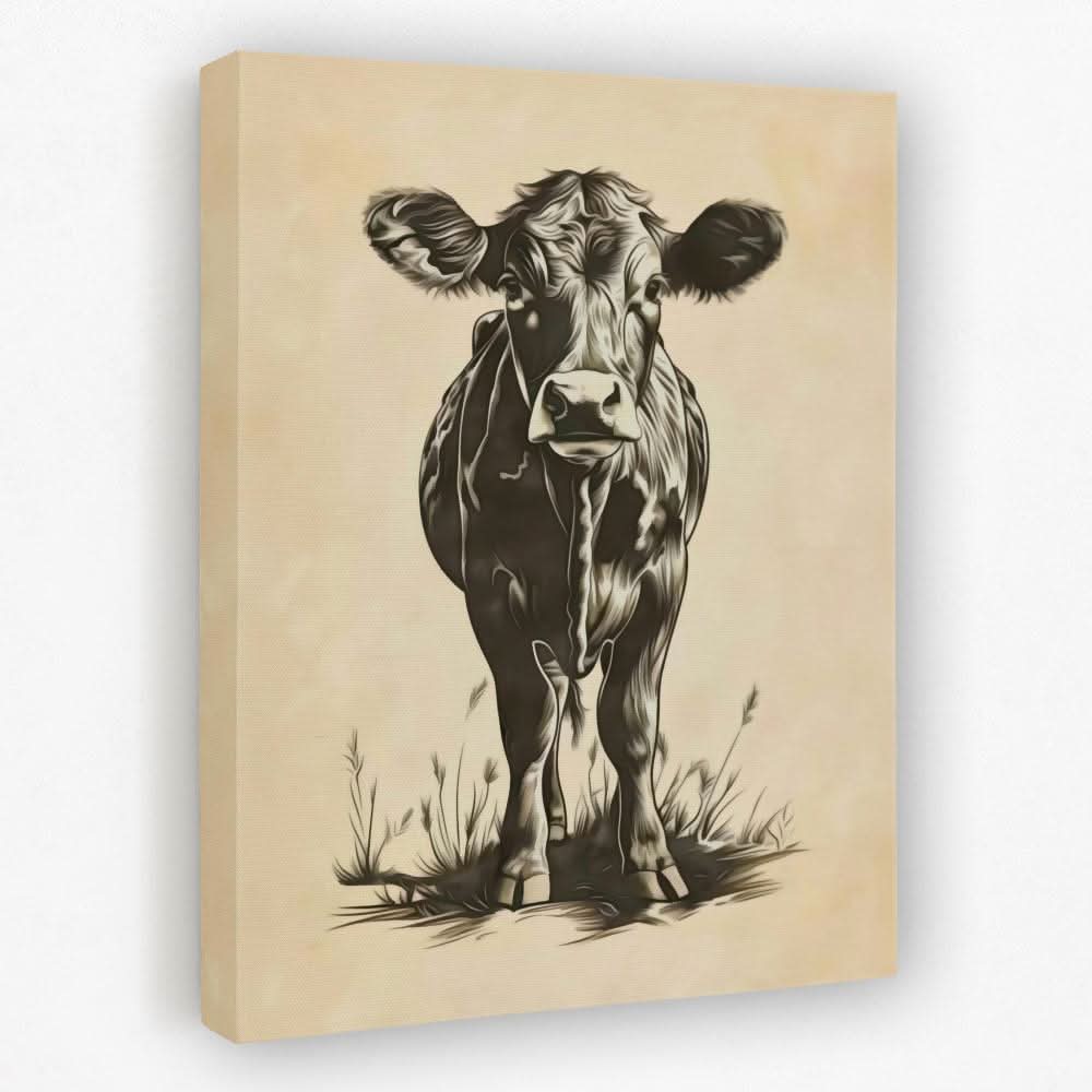 Cow Pasture - Animals Canvas Wall Art
