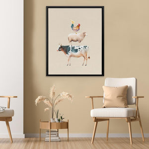 Cow Sheep and Chicken - Luxury Wall Art