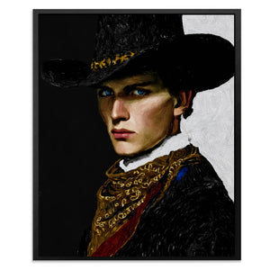 Cowboy Determined Look - Luxury Wall Art