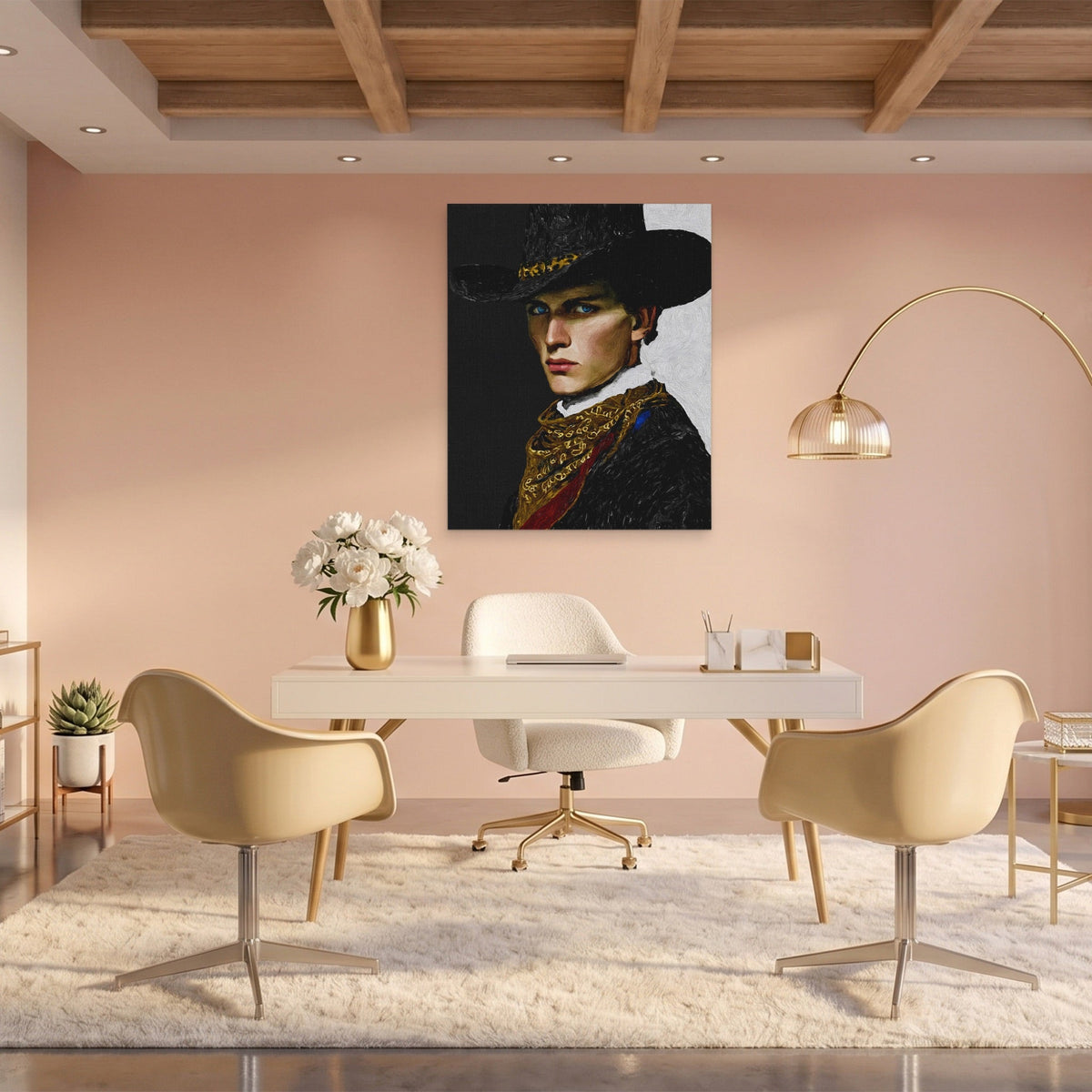 Cowboy Determined Look - Luxury Wall Art