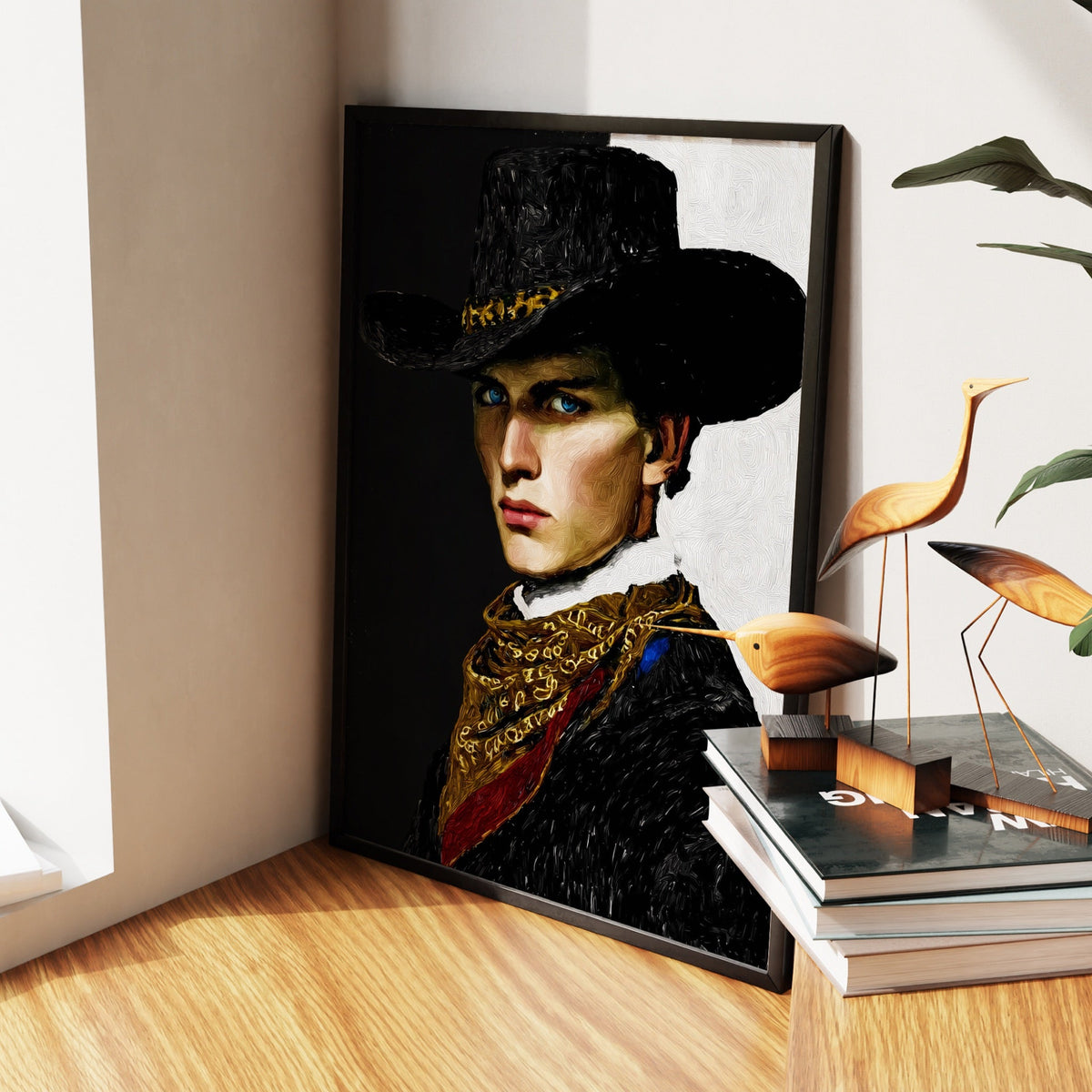Cowboy Determined Look - Luxury Wall Art