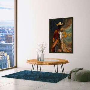 Cowboy Horse Motion - Luxury Wall Art