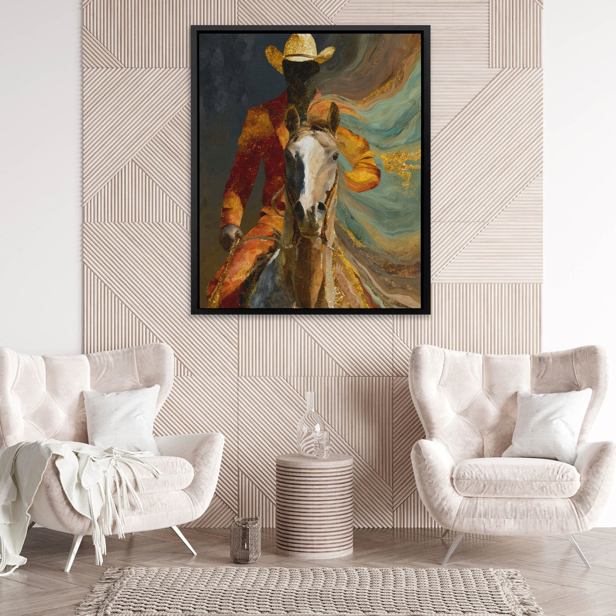 Cowboy Horse Motion - Luxury Wall Art