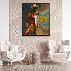 Cowboy Horse Motion - Luxury Wall Art