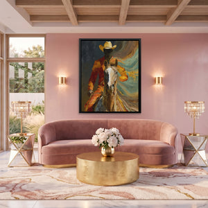 Cowboy Horse Motion - Luxury Wall Art