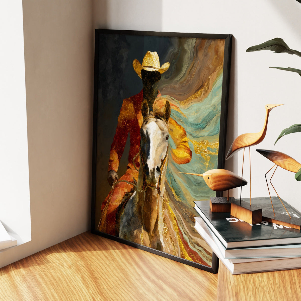 Cowboy Horse Motion - Luxury Wall Art