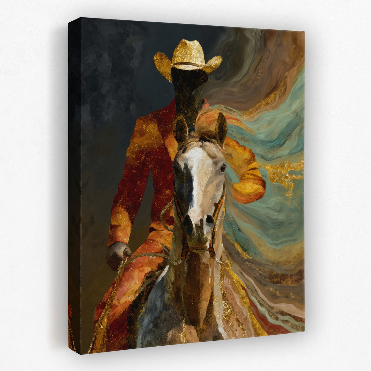 Cowboy Horse Motion - Luxury Wall Art
