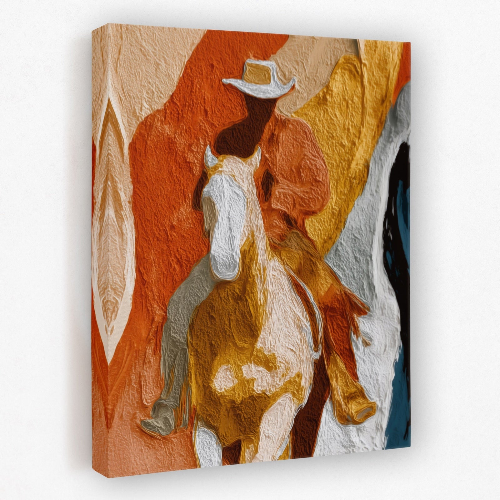 Cowboy Horse Ochre - Luxury Wall Art