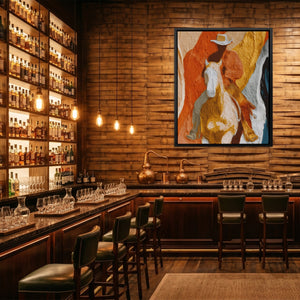 Cowboy Horse Ochre - Luxury Wall Art