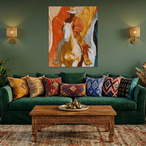 Cowboy Horse Ochre - Luxury Wall Art