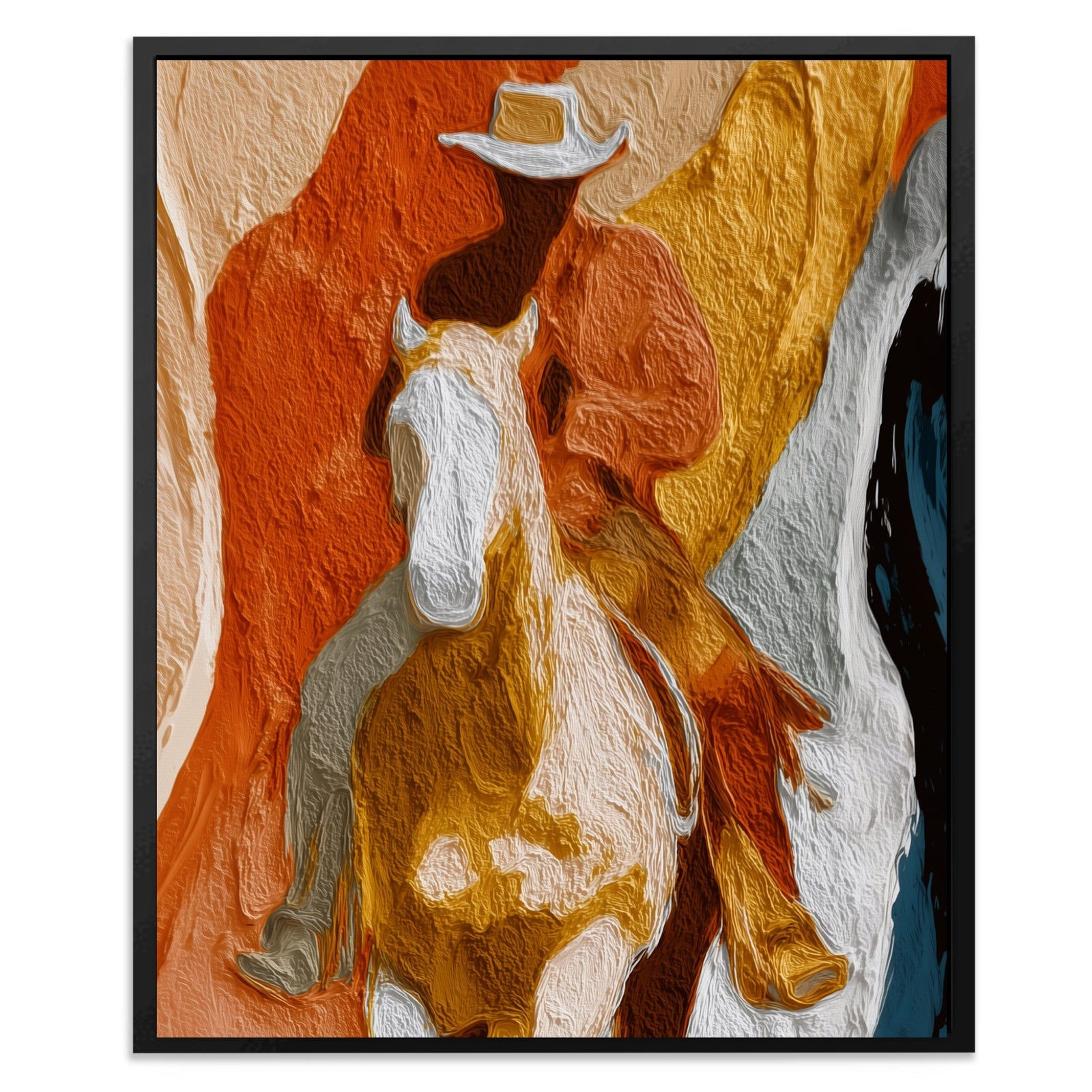 Cowboy Horse Ochre - Luxury Wall Art
