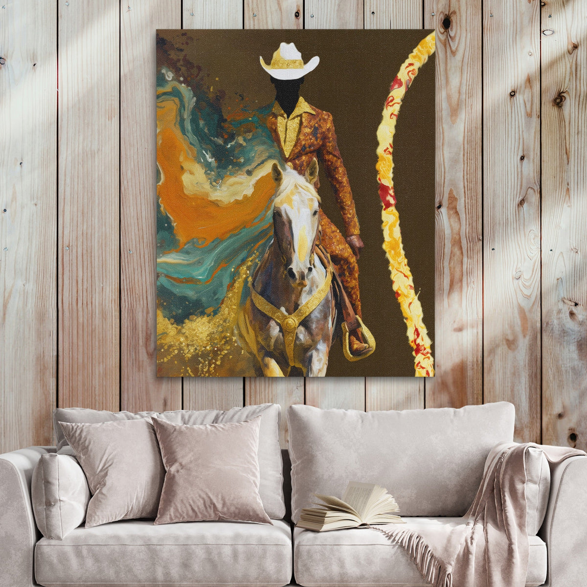 Cowboy Lasso Motion - Luxury Wall Art