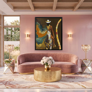 Cowboy Lasso Motion - Luxury Wall Art