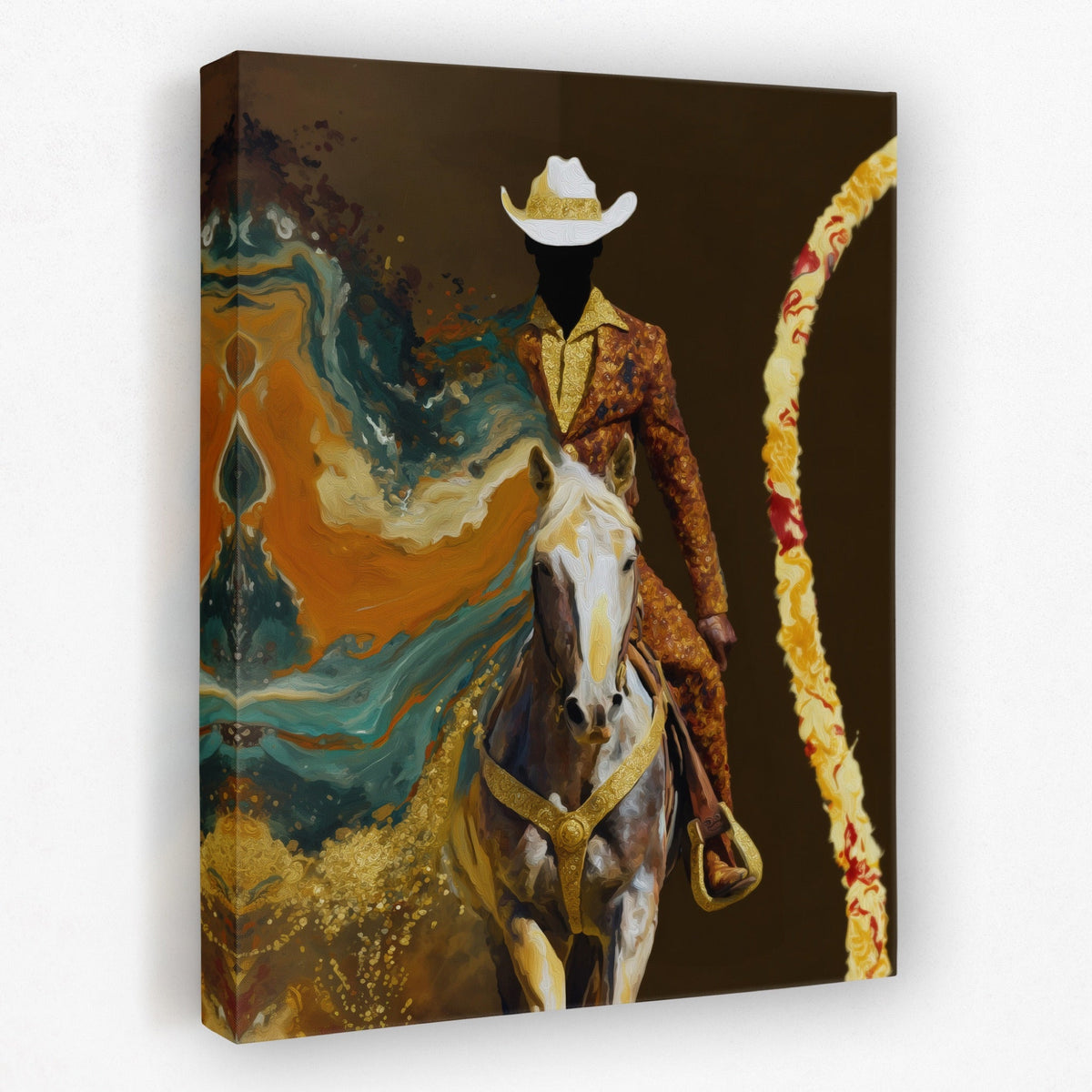 Cowboy Lasso Motion - Luxury Wall Art