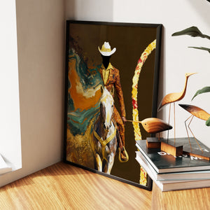 Cowboy Lasso Motion - Luxury Wall Art