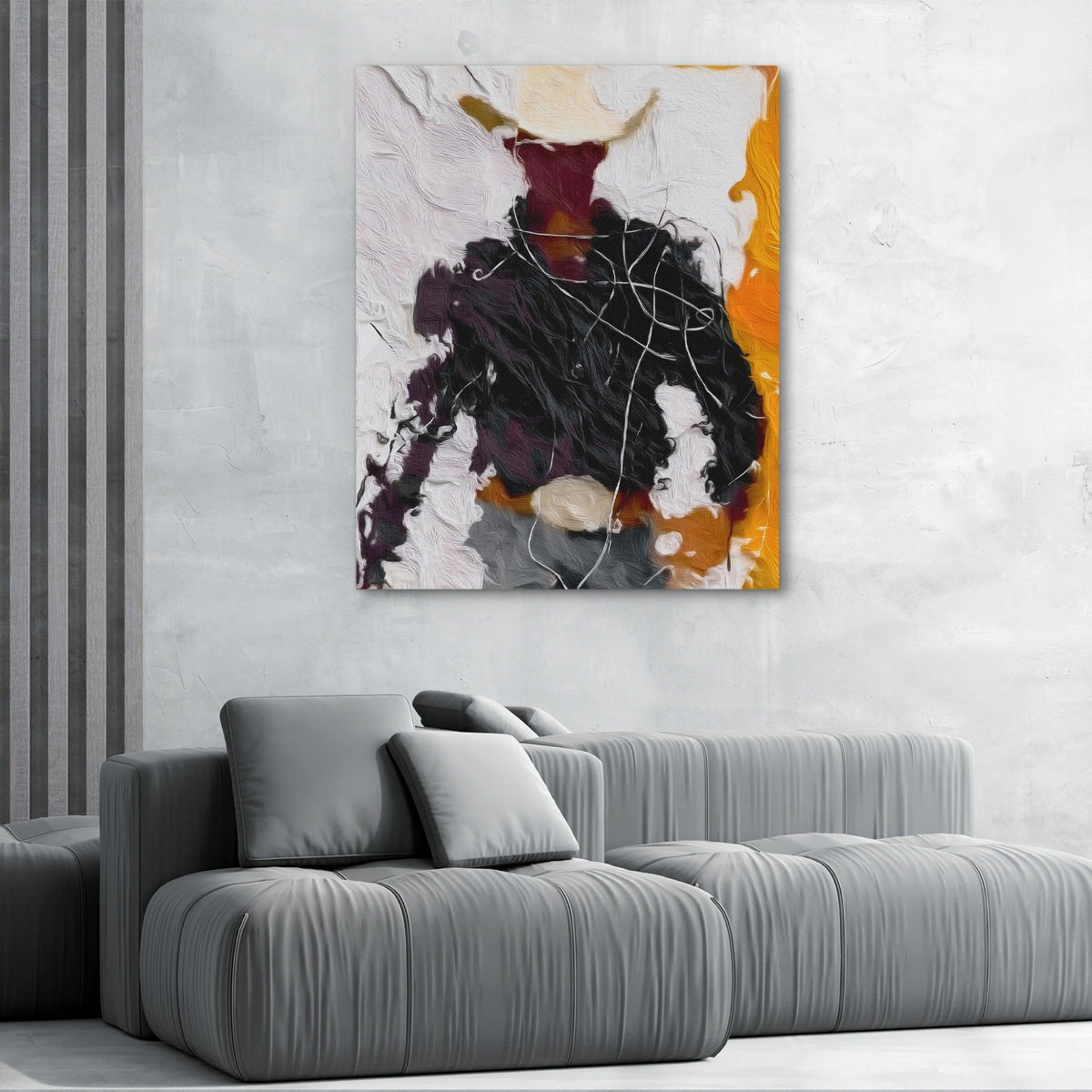 Cowboy Standing Gestural - Luxury Wall Art