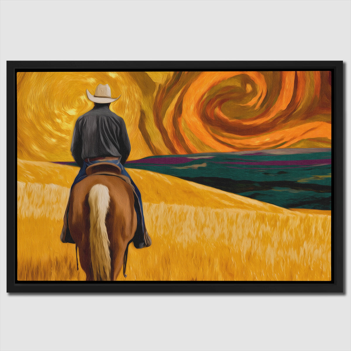 Cowboy Starry Pasture — Cowboy Starry Pasture Close Up Landscape 81