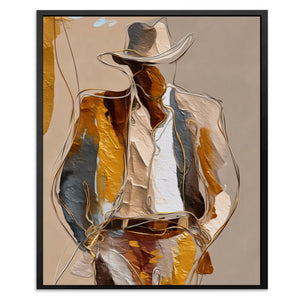 Cowboy Striped Gestural - Luxury Wall Art