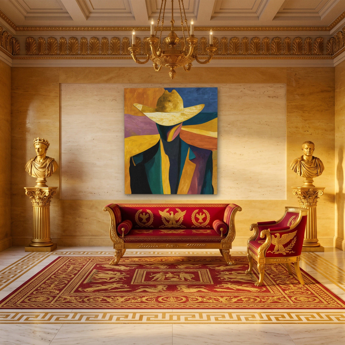Cowboy Sunset Abstraction - Luxury Wall Art