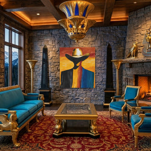 Cowboy Sunset Silhouette - Luxury Wall Art