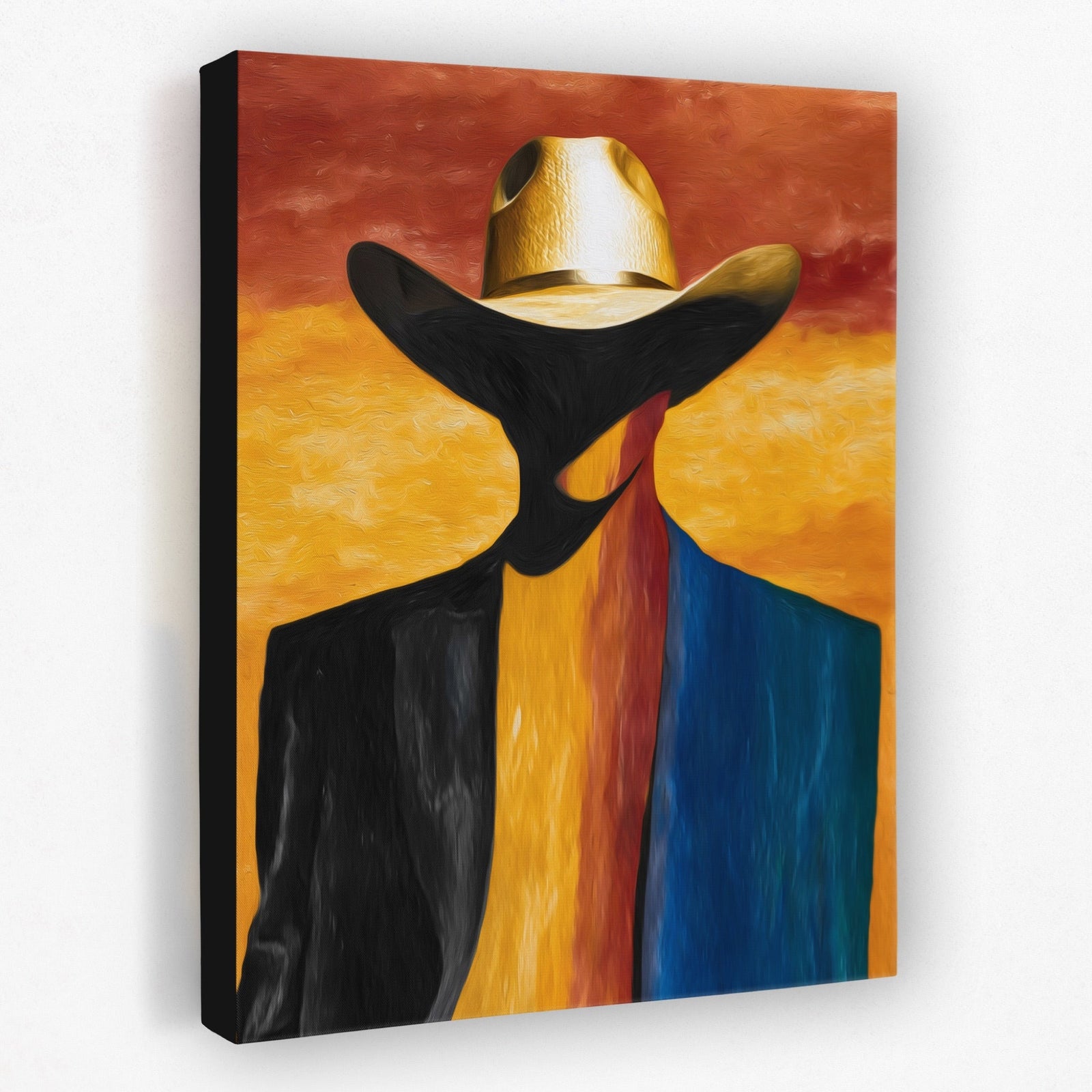 Cowboy Sunset Silhouette - Luxury Wall Art