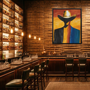 Cowboy Sunset Silhouette - Luxury Wall Art
