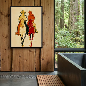 Cowboys Crimson Ride — cowboys crimson ride sq outdoor bathroom log 1port framed black