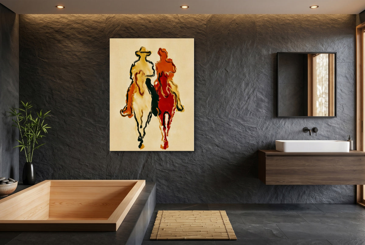 Cowboys Crimson Ride — cowboys crimson ride small bathroom interior 1port flush print