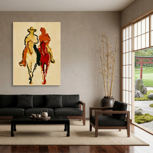 Cowboys Crimson Ride — cowboys crimson ride sq japanese garden 1port flush print