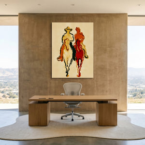 Cowboys Crimson Ride — cowboys crimson ride sq minimalist lux office 1port flush print