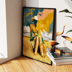 Cowgirl Prairie Gold — Cowgirl Prairie Gold New   Living Room Wall Apartment Zoom 186
