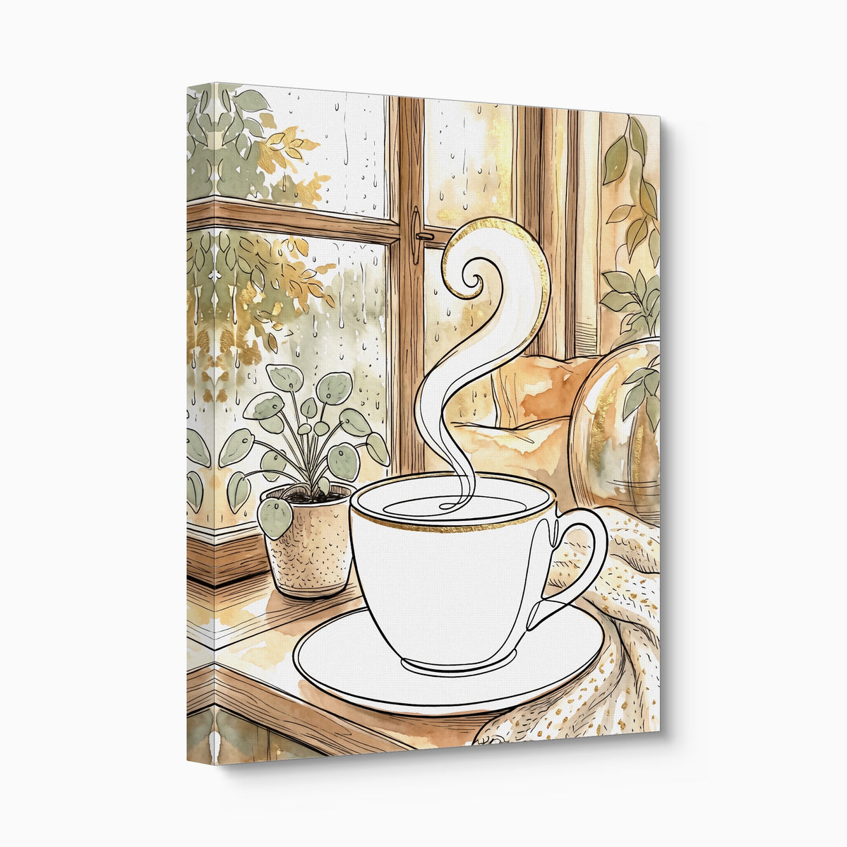Cozy Window Cup — cozy window cup angled flush print