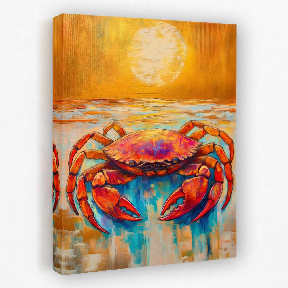 Crab Meets Sun - Luxury Wall Art