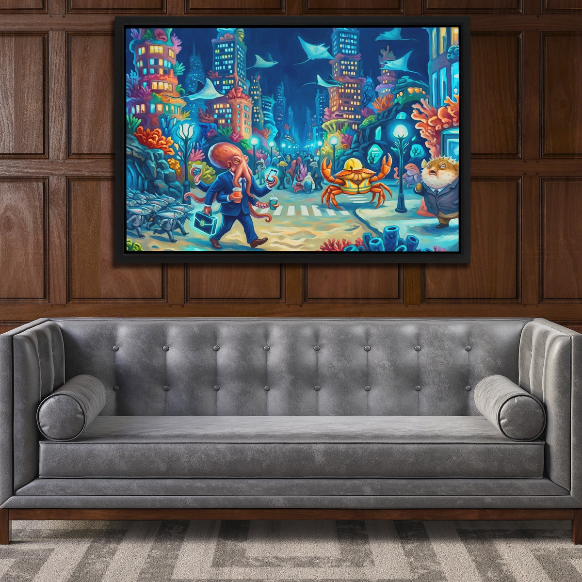 Crabs Morning Traffic - Luxury Wall Art