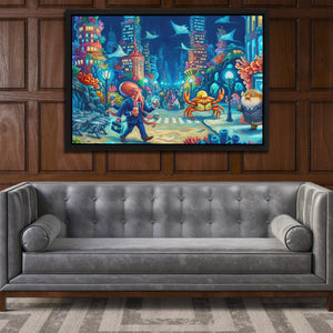 Crabs Morning Traffic - Luxury Wall Art