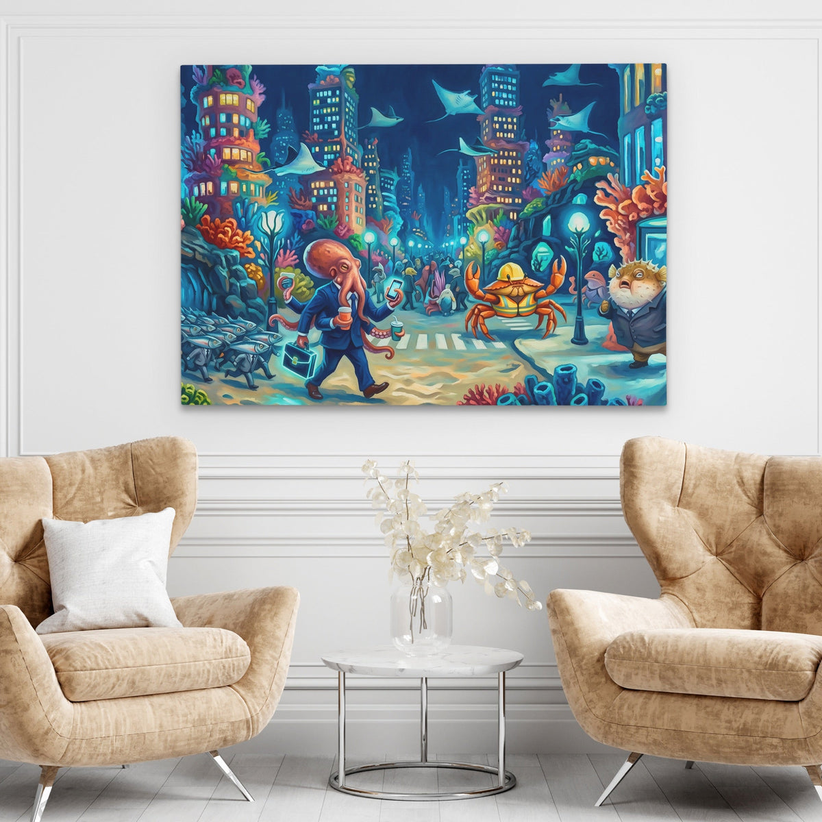 Crabs Morning Traffic - Luxury Wall Art