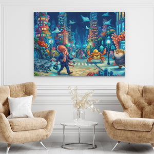 Crabs Morning Traffic - Luxury Wall Art