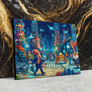 Crabs Morning Traffic - Luxury Wall Art