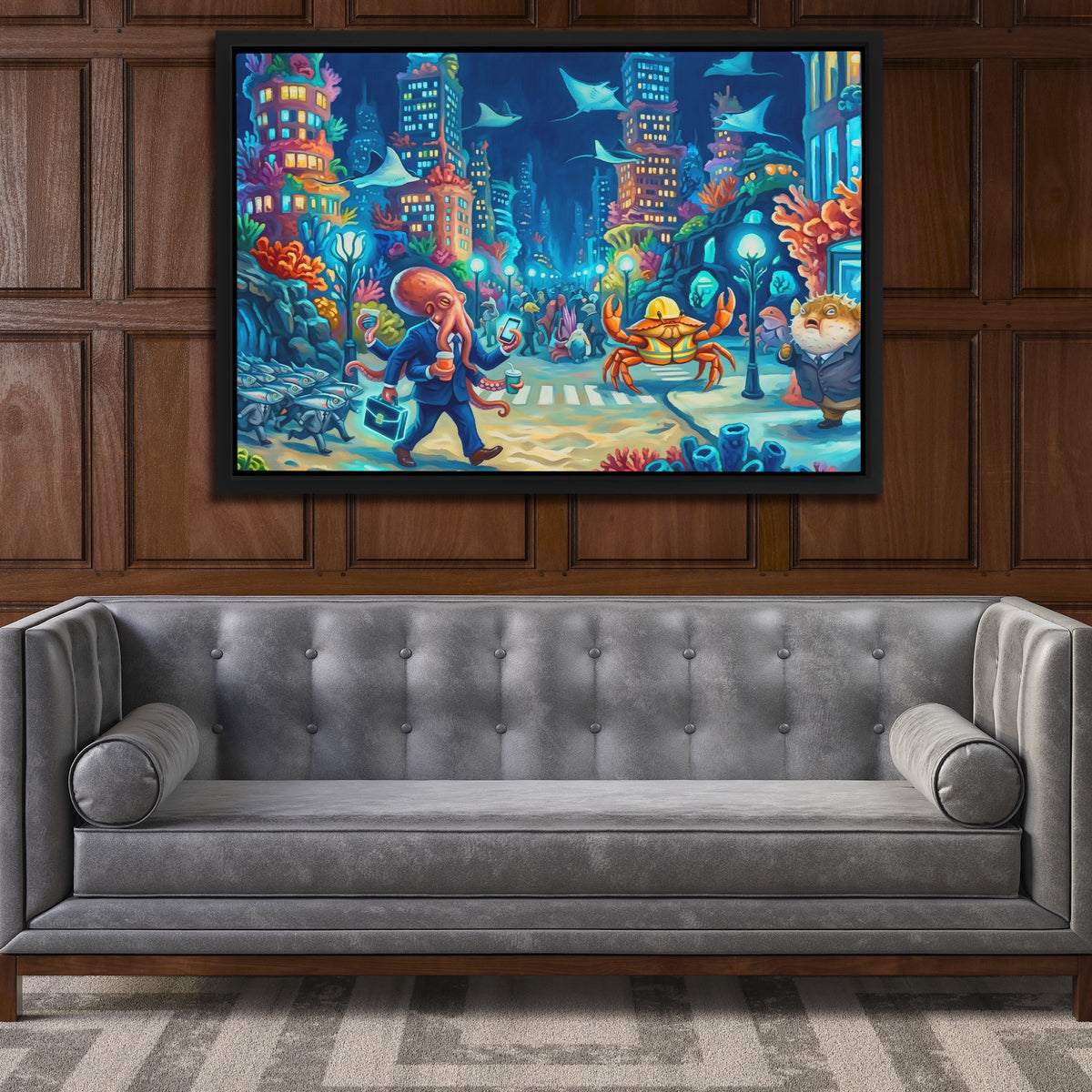 Crabs Morning Traffic — Crabs Morning Traffic Luxury Wood Walls 174