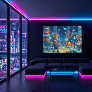 Crabs Morning Traffic — Crabs Morning Traffic Blue Pink Neon Room Land 62