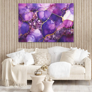 Cracked Amethyst - Luxury Wall Art