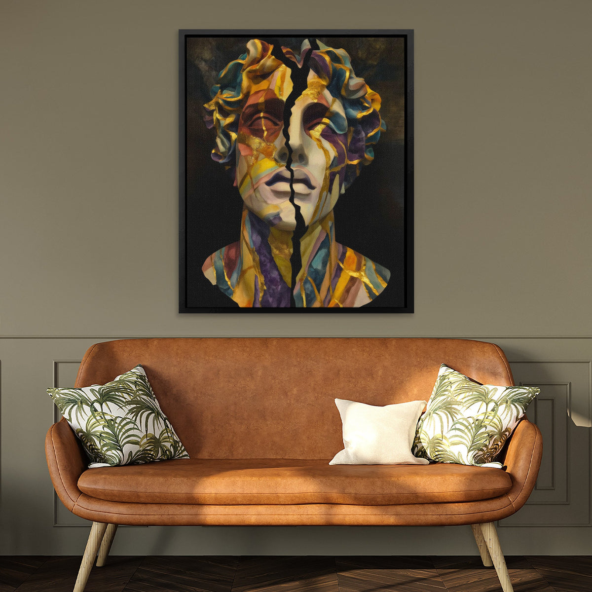 Cracked Golden Bust - Luxury Wall Art