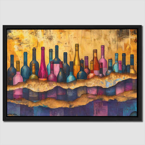 Cracked Wine Bottles - Luxury Wall Art