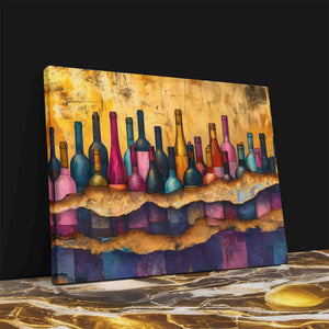 Cracked Wine Bottles - Luxury Wall Art