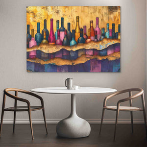 Cracked Wine Bottles - Luxury Wall Art