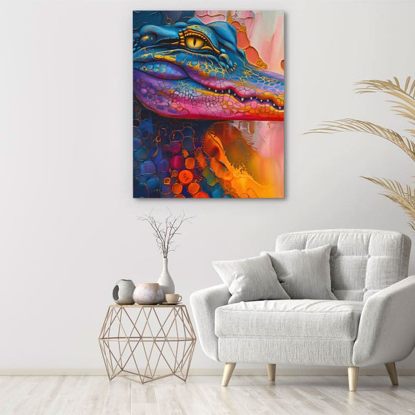 Crafty Crocodile in a room