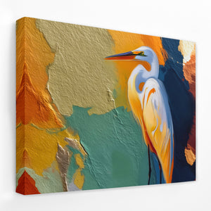 Crane Earthtone Rising — Crane Earthtone Rising Landscape   Side View   Mirror Wrap 138